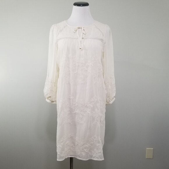 Anthropologie Tiny Petites Womens Embroidered Overlay Dress New Size XSP $148 - Picture 2 of 14
